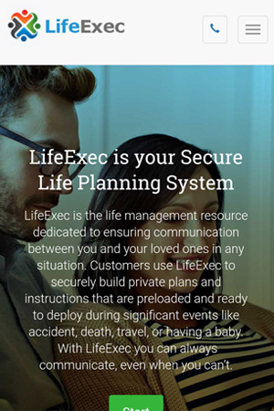 LifeExec Website Example